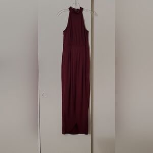 Venus Mock Neck Halter Faux Wrap Dress